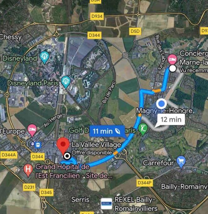 Duplex Moderne 8Per&3Ch&10 Min Disney&Parking Free Magny-le-Hongre Buitenkant foto